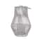 Hello Honey® 11.7" Whitewashed Round Hand-Woven Bamboo Lantern with Handle & Glass Insert